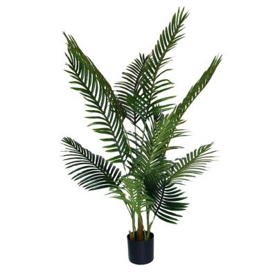 China Minimalist High Quality Home Decor Madagascar Bonsai Palm Fake Tropical Plant Greenery Artificial Plant zu verkaufen