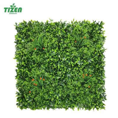 China Minimalist Tizen Green Grass Hedge Plant Wall Panel High Quality Plastic Boxwood Artificial Panels Topiary Plant For Outdoor Decor for sale