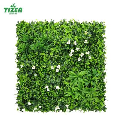 China Vertical Fake Grass Plants Minimalist UV Outdoor Jungle Hedge Wall Hanging Plant Artificial Green Grass Wall For Home Decoration for sale