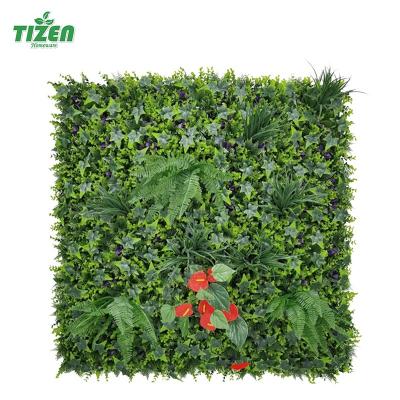 China High Quality Plastic Grass Wall Hedge Minimalist Tizen Greenery Boxwood Boxwood Panels For Home Garden Vertical Decoration for sale