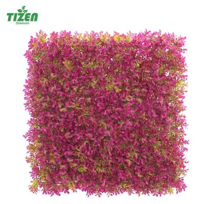 China Minimalist Tizen Customized Indoor Outdoor Boxwood Decoration Panel Green Artificial Grass Plant Wall for sale