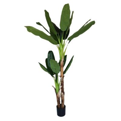 Cina Wholesale Minimalist Bonsai 200cm Indoor Decoration 18leaves High Quality Artificial Banana Tree Fake Green Plant Plant in vendita