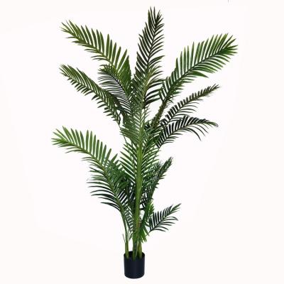 China Minimalist High Quality Home Decor Madagascar Bonsai Palm Fake Tropical Plant Greenery Artificial Plant for sale