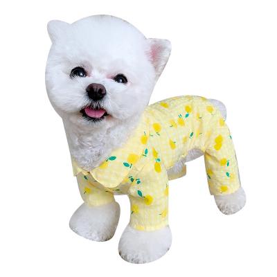 China Stocked Wholesale Doggy Outfits Designer Solid Color Pet Pajamas Pet Clothes Windproof Pet Clothes Summer Dog Clothes for sale