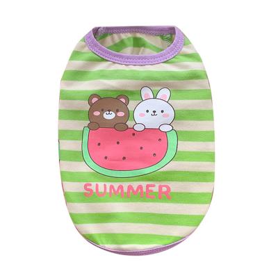 China Stocked Watermelon Cartoon Pets Dog Clothes Wholesale Doggie Outfits Pet Clothes Designer Summer Puppy Clothes Apparel for sale