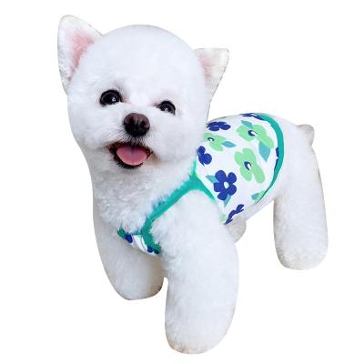 China Spring Flower Stocked Wholesale Doggie Outfits Pet Clothes Designer Summer Dog Clothing Pets Dog Clothes for sale