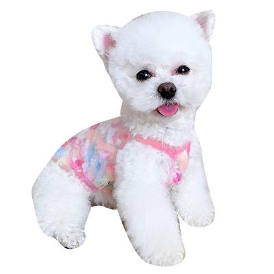 China Stocked Dog T-shirt Summer Wear Halloween Dog Clothes Sleeveless Gauze Pet Clothes Wholesale Doggie Outfits Designer Summer for sale