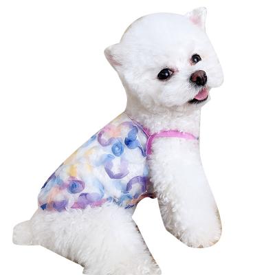 China Stocked Dog T-shirt Summer Wear Halloween Dog Clothes Sleeveless Gauze Pet Clothes Wholesale Doggie Outfits Designer Summer for sale