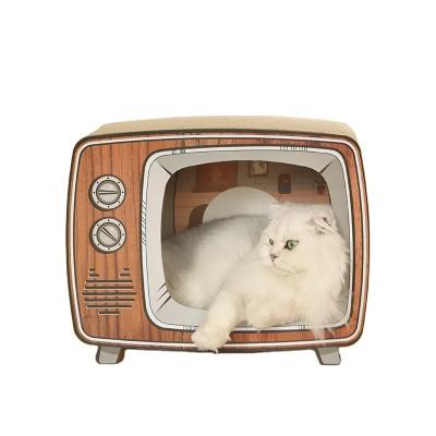 China Sustainable Factory Direct sale good quality indoor cardboard cat scratcher cat house for sale