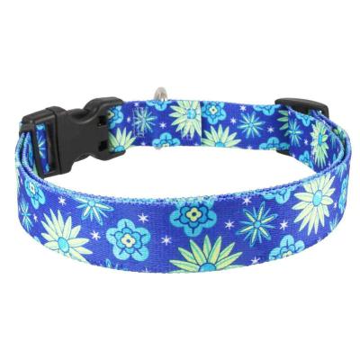 China Hot Seller Personalized 15mm, 20mm, 25mm Polyester Material Dog Collar With Custom Printing Design for sale