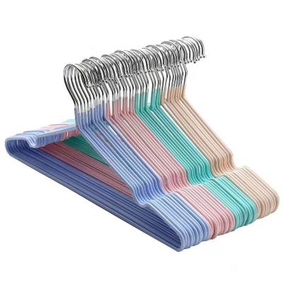 China Seamless Plastic Dip Drying Multifunctional Metal Stainless Steel Hanger Dip Clothes Rack Stretch Hanger for sale