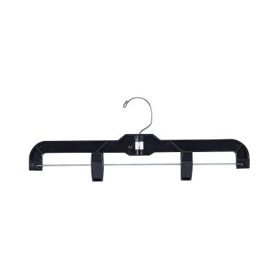 China Living Room Modern Style Black Plastic Panty Hangers With Hardware Clips for sale