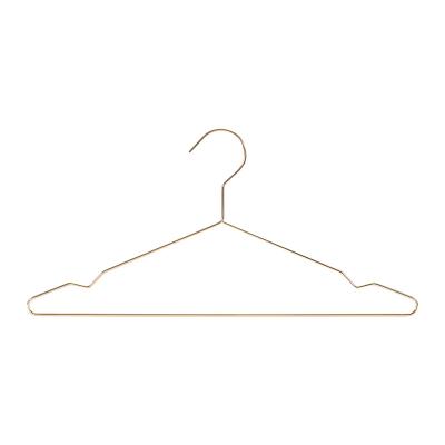 China Modern Plated Wire Rose Gold Clothes Hangers Metal Hangers for sale