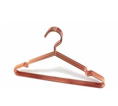 China Europe style metal hanger boreal anti-slip nine-hole traceless clothes rose gold triangle hanger for sale