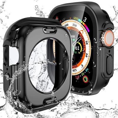 China Hot Sale 360 ​​Case 41MM Waterproof Protective Case 45MM Explosion Proof With Tempered Glass Screen Protector For Apple Watch 38/40/42/44mm for sale