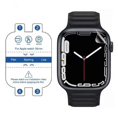 China 2023 Self-Healing Bubble Free Self-Healing Bubble Free Transparent HD TPU Watch Film Screen Protector For Apple Watch Series 7 for sale