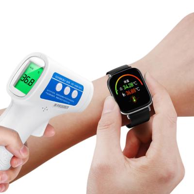 China Touch Screen Health Tracker Temperature Blood Pressure Monitoring Wristband Spo2 Smart Sensor Wristband Hot Selling Smart Watch for sale