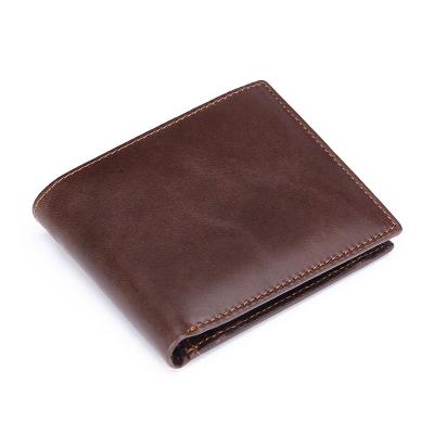 China Wholesale Men's Slim Front Pocket Wallet Card Case RFID Blocking Leather Wallet For Man for sale