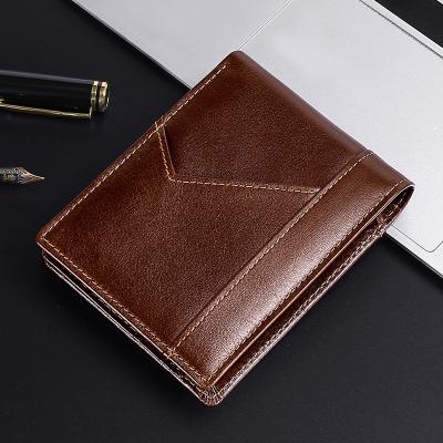 China Custom rfid purse genuine leather wallets for men rfid blocking mens leather wallet for sale