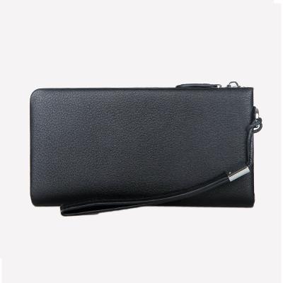 China Waterproof Long Thin Wallet Handmade Leather For Men Fashion Card Holder Genuine Wholesale Cheap Price Zipper Clutch Purse for sale