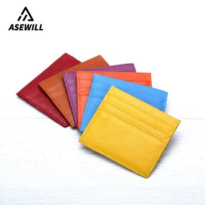 China Fashion True Debit Credit Card Holder Slim Leather Card Cover Leather Collectible Card Holder for sale