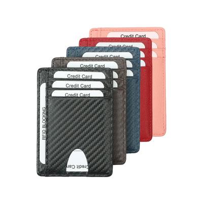 China Wholesale Cheap Fashion Price Carbon Fiber Credit Card Holder Multiple Colors RFID Ultra Thin Design Unisex Fashion Card Holders for sale