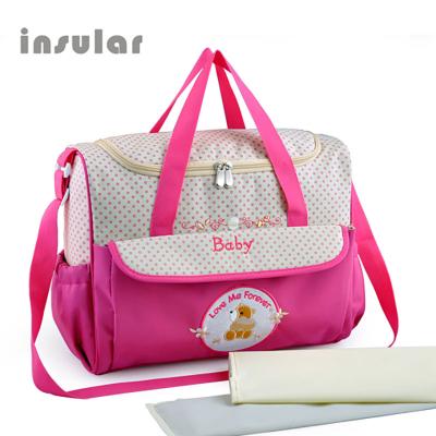 China High Quality Pink PACKING BAG Fashion Baby Care Mommy Bag Baby Diaper Bag for sale