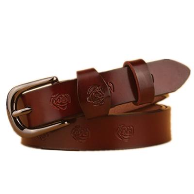 China Thin Soft Leather Belt for Jeans Vintage Lady Skinny Waist Belts Girls Pin Buckle Black Brown Leather Stylish Belt for Jeans for sale