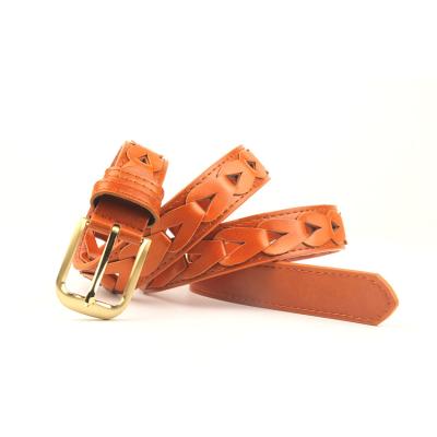 China New Arrival Women Waist Belt PVC Dress Fashion Handcrafted Braiding Skinny Braiding Belts For Jeans Pants for sale