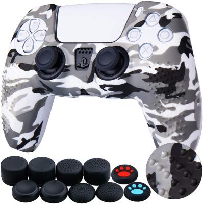 China Silicone Cover Case With Thumb Grips 2-Pack Skin Anti-Slip Silicone Grip Cover Protector Rubber Case Accessories Set 10 Inch Grip For Playstation 5 Gamepad Controller for sale