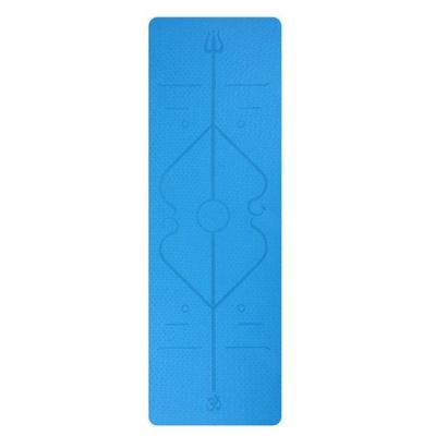 China Non-Slip In Both Side Material Yoga Mat Custom Printed Fitness Eco-Friendly Foldable Travel Tape Mat for sale