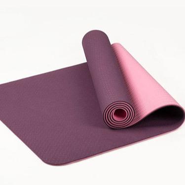 China 6mm Thickness 6mm Band Yoga Mat 8mm Thick With Carrying Strap For Excerse Premium Band Yoga Mat for sale