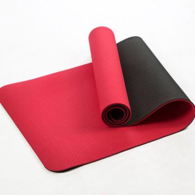 China 6mm Thickness Washable Private Label Double Layer Light Weight Tape Yoga Eco-friendly Printing Mat for sale