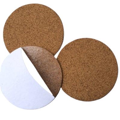 China OEM High Quality Viable Cork Round Adhesive Backed Self Adhesive Coaster from Cork Coaster Factory for sale