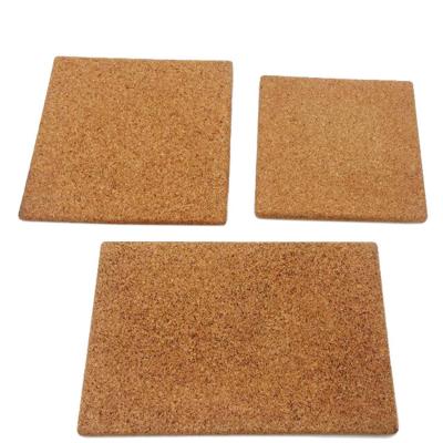 China Durable High Quality Waterproofing Dining Table Mats Coffee Cup Holder Cork Square Coasters for sale