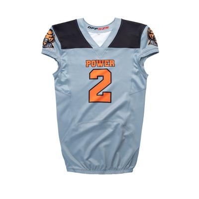 China Anti-Bacterial 100% Polyester Fabric Sublimation American Football Jersey Customize Best Quality Wholesale American Football Uniform for sale