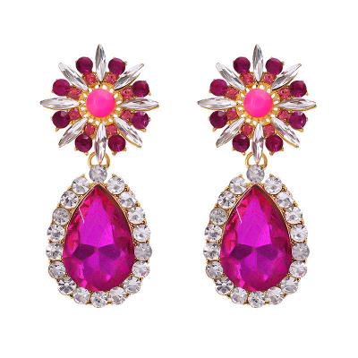 China FASHIONABLE Women's Boho Crystal Wedding Bridal Multiple Teardrop Bohemian Chandelier Dangle Long Dangle Earrings for sale