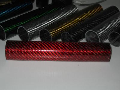 China colorful glass fiber mixed  hybrid carbon fiber pipe/tube for   Decorating for sale