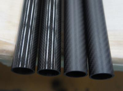 China Compare the 3K plain&twill high glossy and matte surface carbon fiber tube for sale