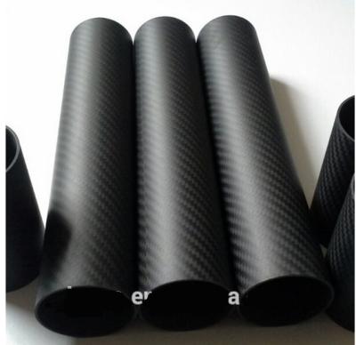 China matte surface  carbon fiber tubes pipes poles for motor exhaust muffler  pipe for sale