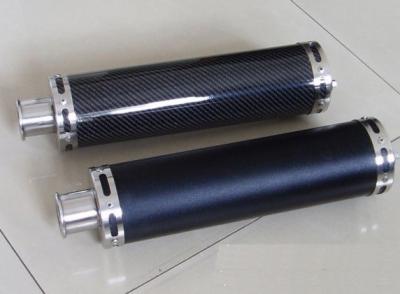 China carbon fiber exhaust cover pipe muffler tube  silencer cover with 3K twill weave for sale