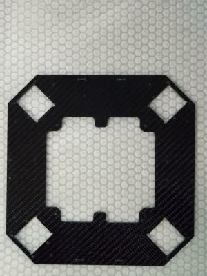 China CNC carbon fiber plate board sheet  with 3K twill /3K plain surface thickness 1mm 2mm 3mm for sale