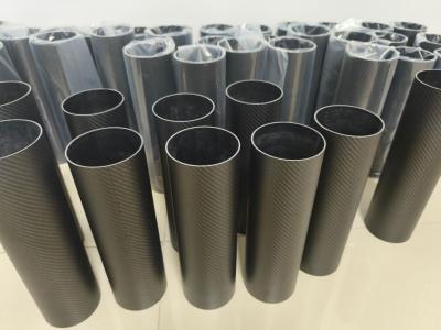 China 3k Twill matte surface 101mm diameter carbon fiber  exhaust tube for sale