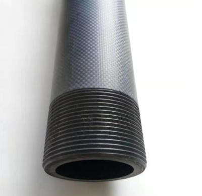 China CNC process fine machining thread Φ78mm *Φ58mm carbon fiber tube carbon fiber thread rod for sale