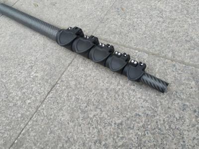 China Quick clamp 18ft 22ft 30 ft carbon fiber window cleaning clearing pole water fed pole for sale