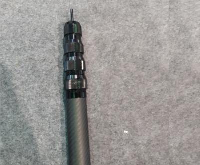 China 3K twill carbon fiber extension adjustable rod with Anodized Aluminum twist clamp lock telescopic pole for sale