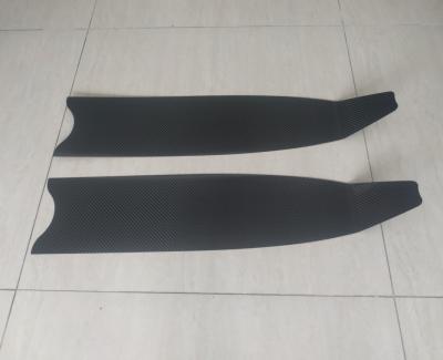 China Pure carbon fiber  freedive fins blade carbon freediving fins blade with 3K twill weave and fishing tail for sale