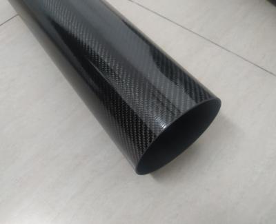 China buy heavy calibre 141 mm supper firm  3K twill nature carbon fibre tubing from China for sale