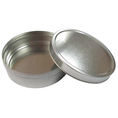 China Recycled Materials Tin Box Hanuka Tins Round Silver Metal Each Tin Box in a poly bag, suitable quantity in an exporter carton. tinplate for sale