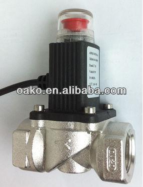 China Normally open solenoid valves in brass or aluminum for gas for sale